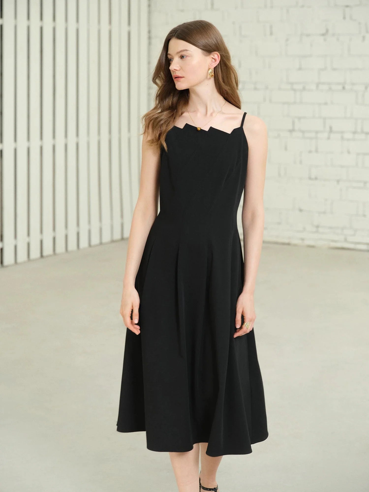Origami Collar Maxi Dress Convertible 2-in-1 Silhouette