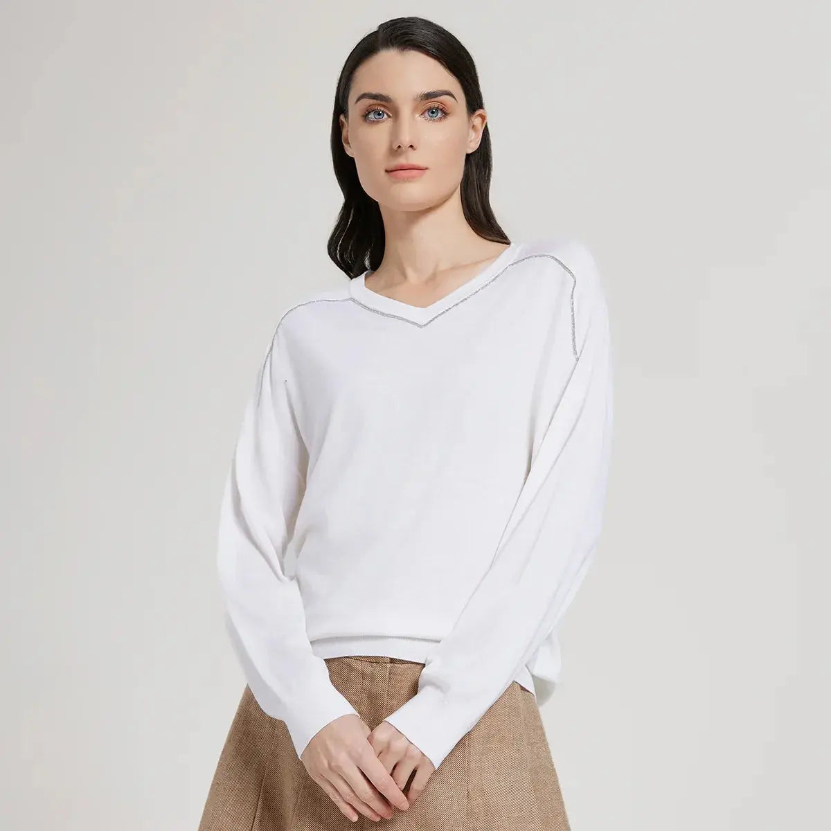Women’s Premium Silk-Blend Pullover
