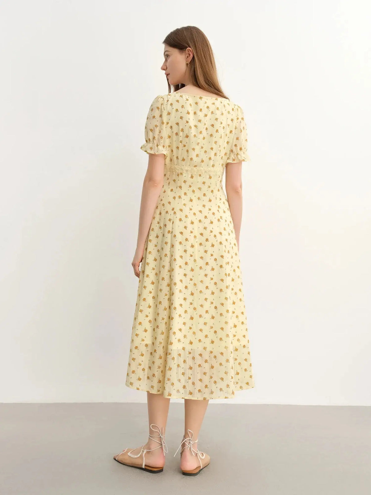 Plus Size Floral French Lace Patchwork Dress