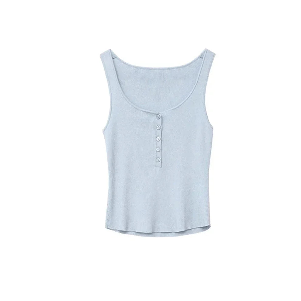 Blue Lyocell Sunscreen Cardigan & Tank Top Set