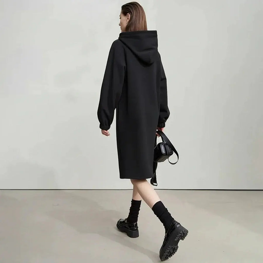 Women's Hooded Knitted Sweater Dress
