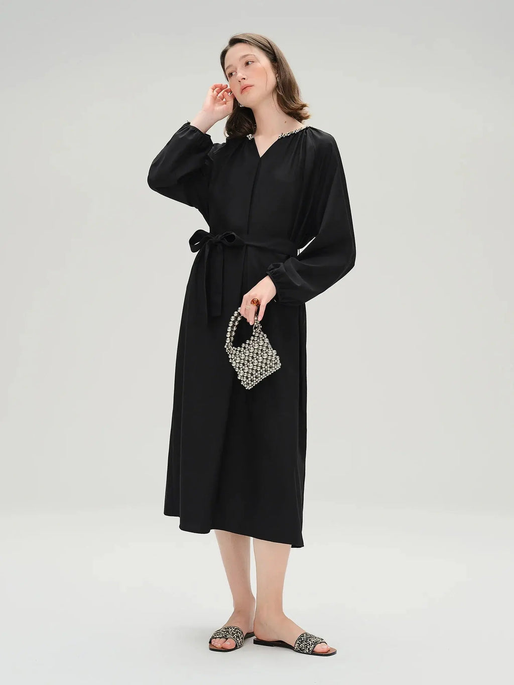 Plus Size Casual Black Maxi Dress