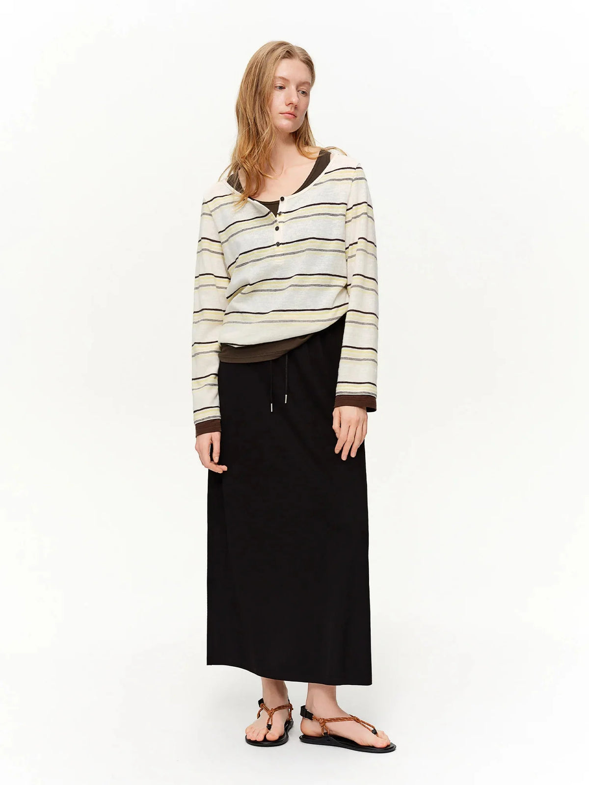 Women’s Striped 2-Piece Set Spring Sleeveless Casual Fit
