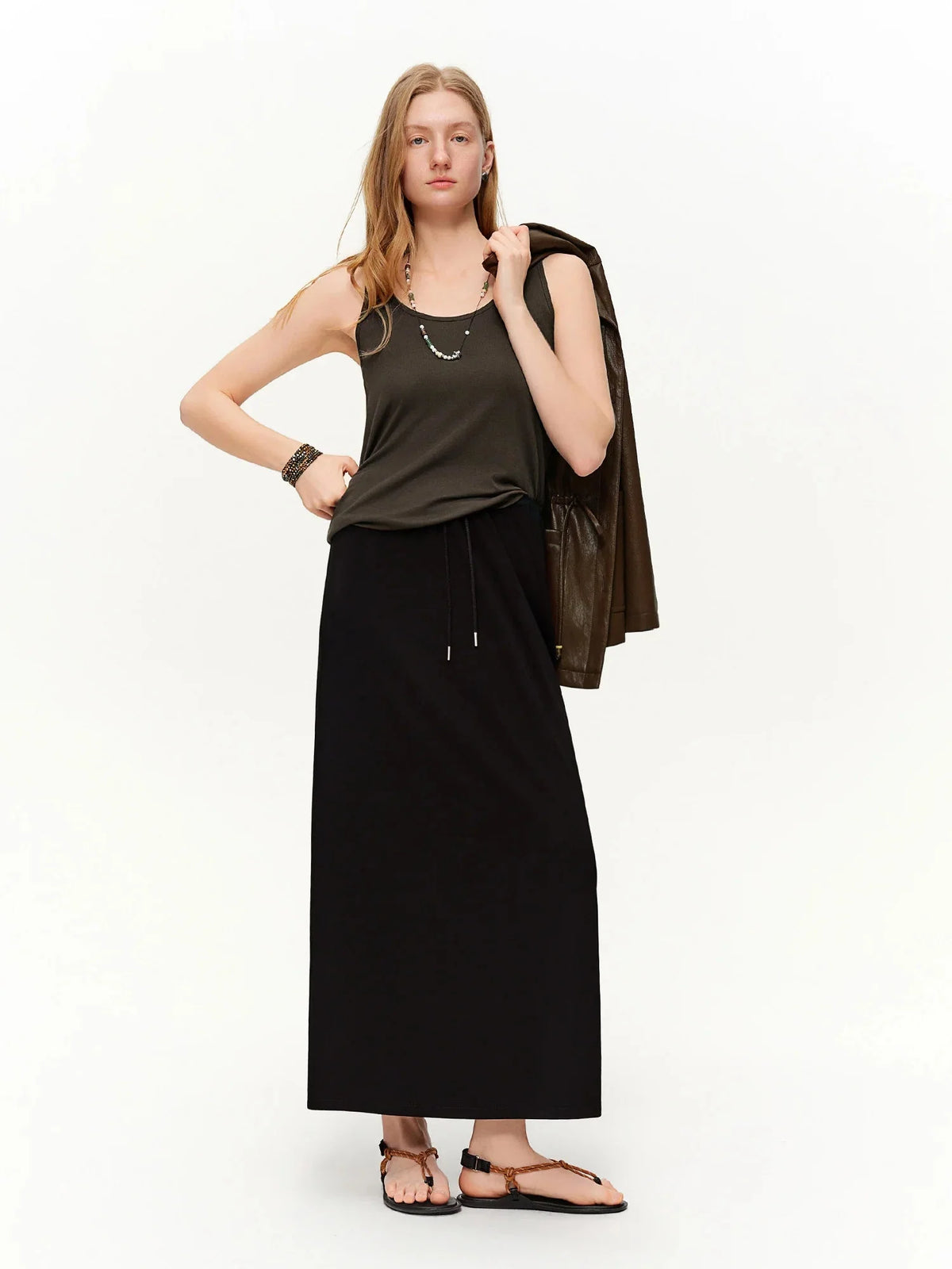 Women’s Striped 2-Piece Set Spring Sleeveless Casual Fit