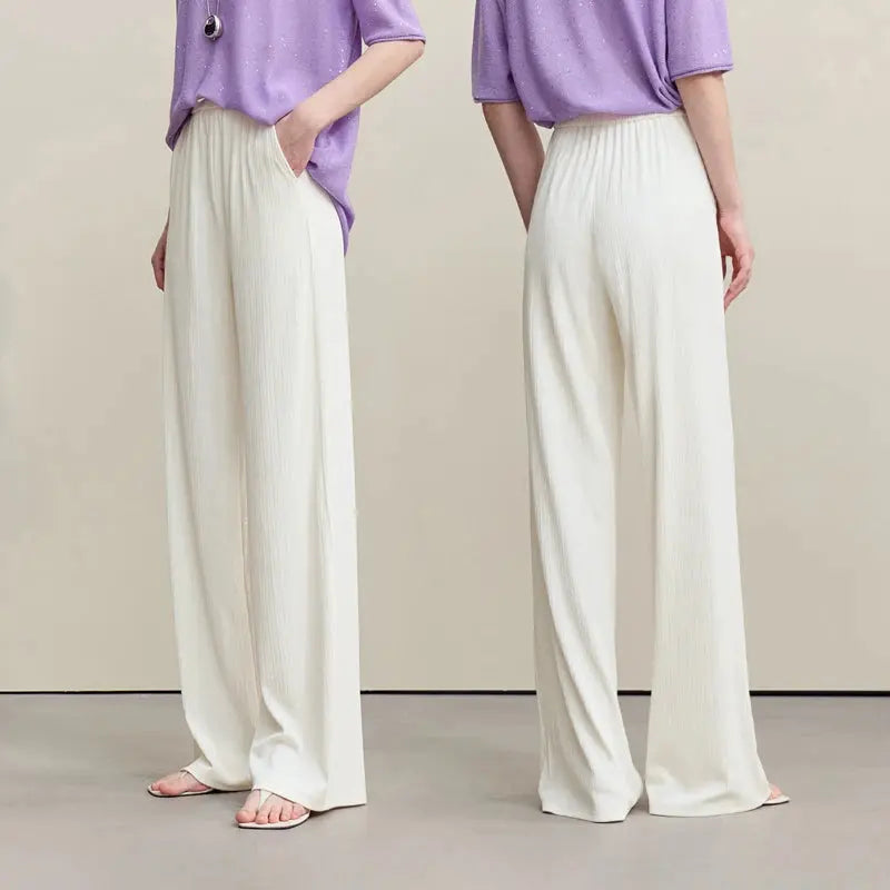 Versatile Knitted Wide-Leg Pants