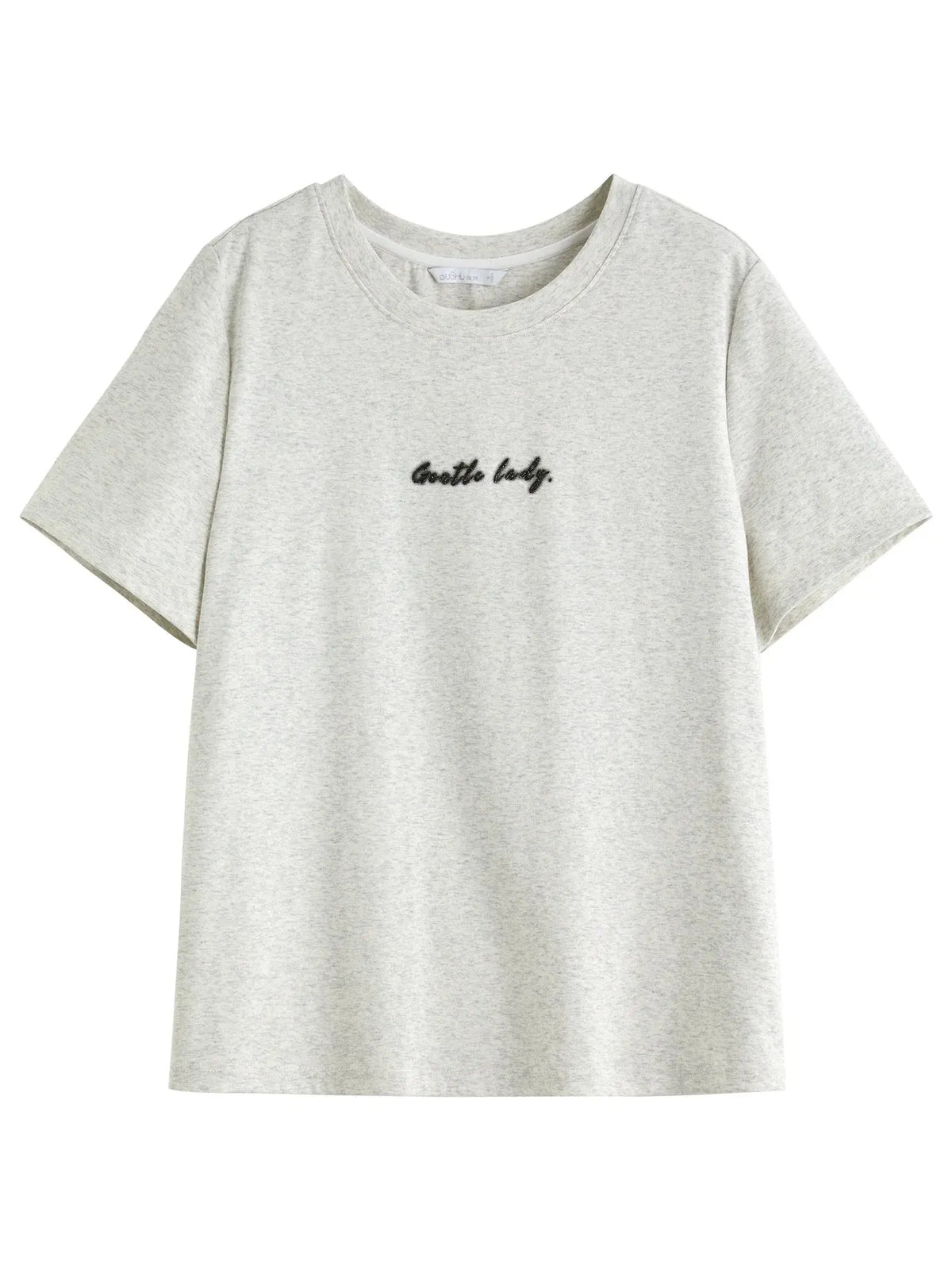 Plus-Size Contrast Letter Tee
