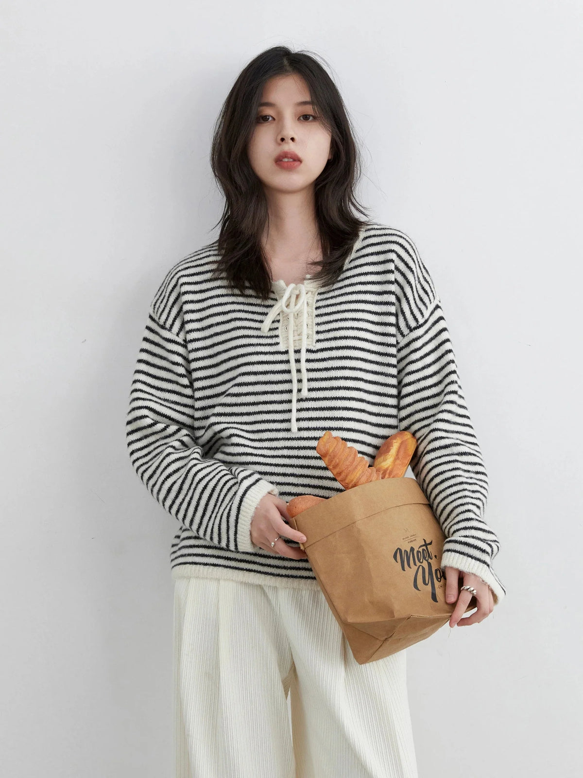 Retro Striped Pullover Loose Autumn & Winter Jumper