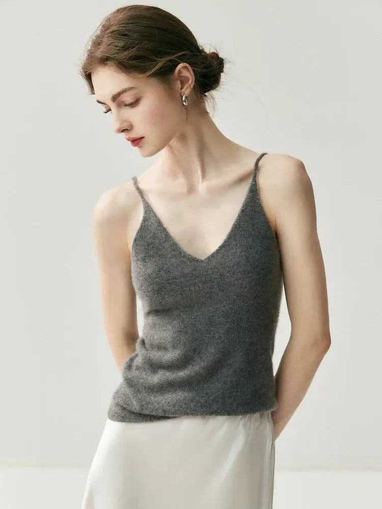 Women's 100% Cashmere V-Neck Vest