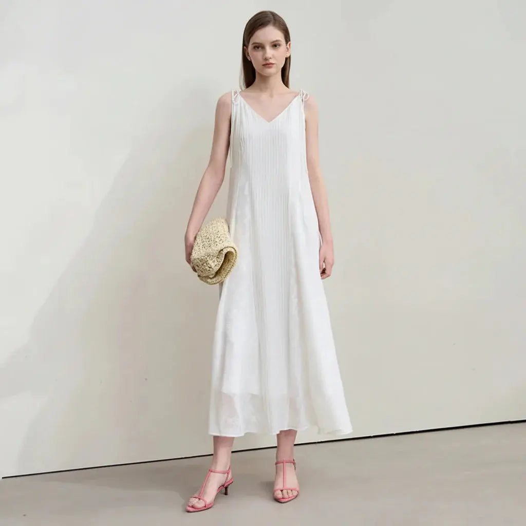 Women's Casual Beige A-Line Dress