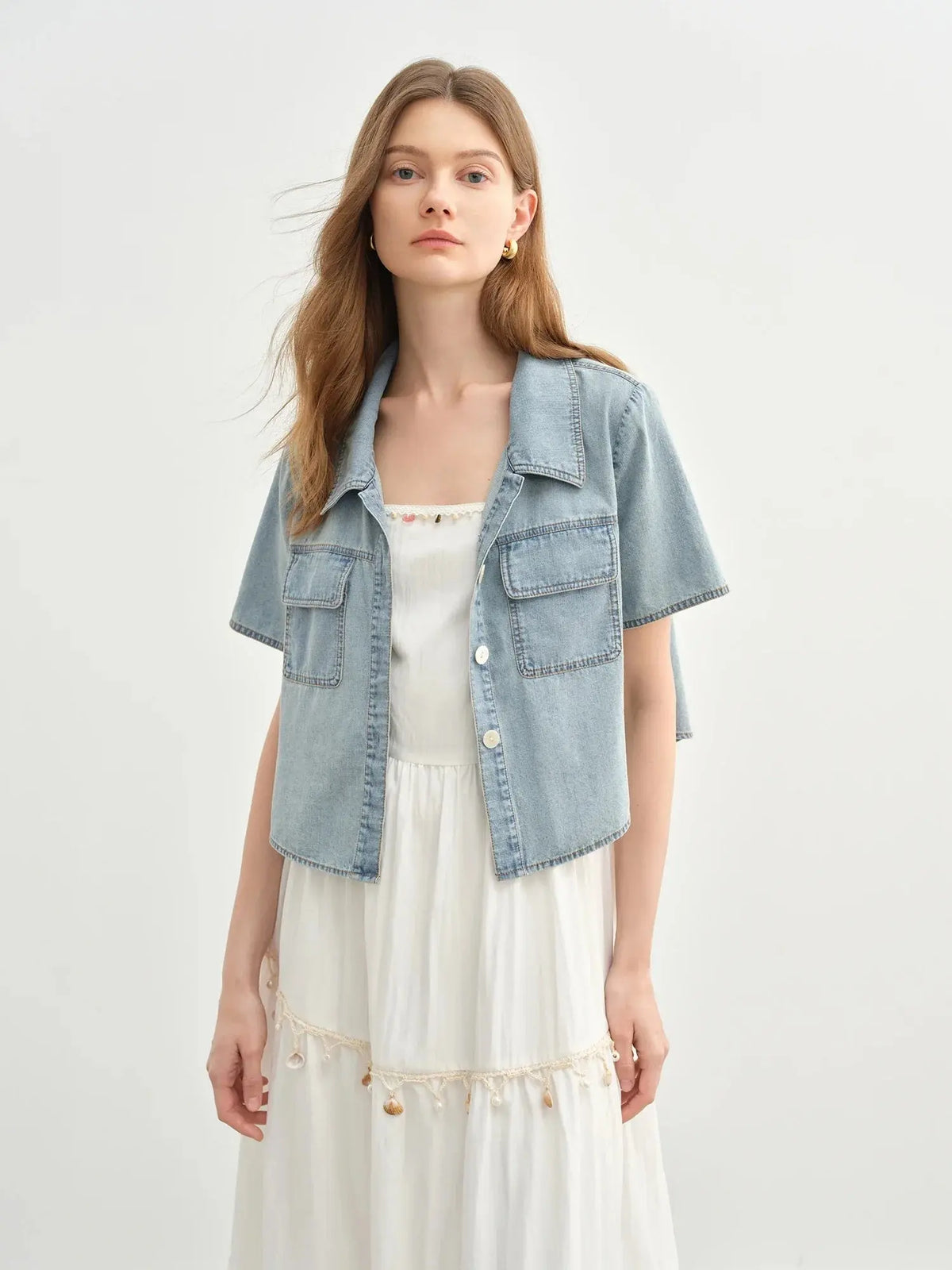 Summer Suspender Dress & Denim Jacket Set