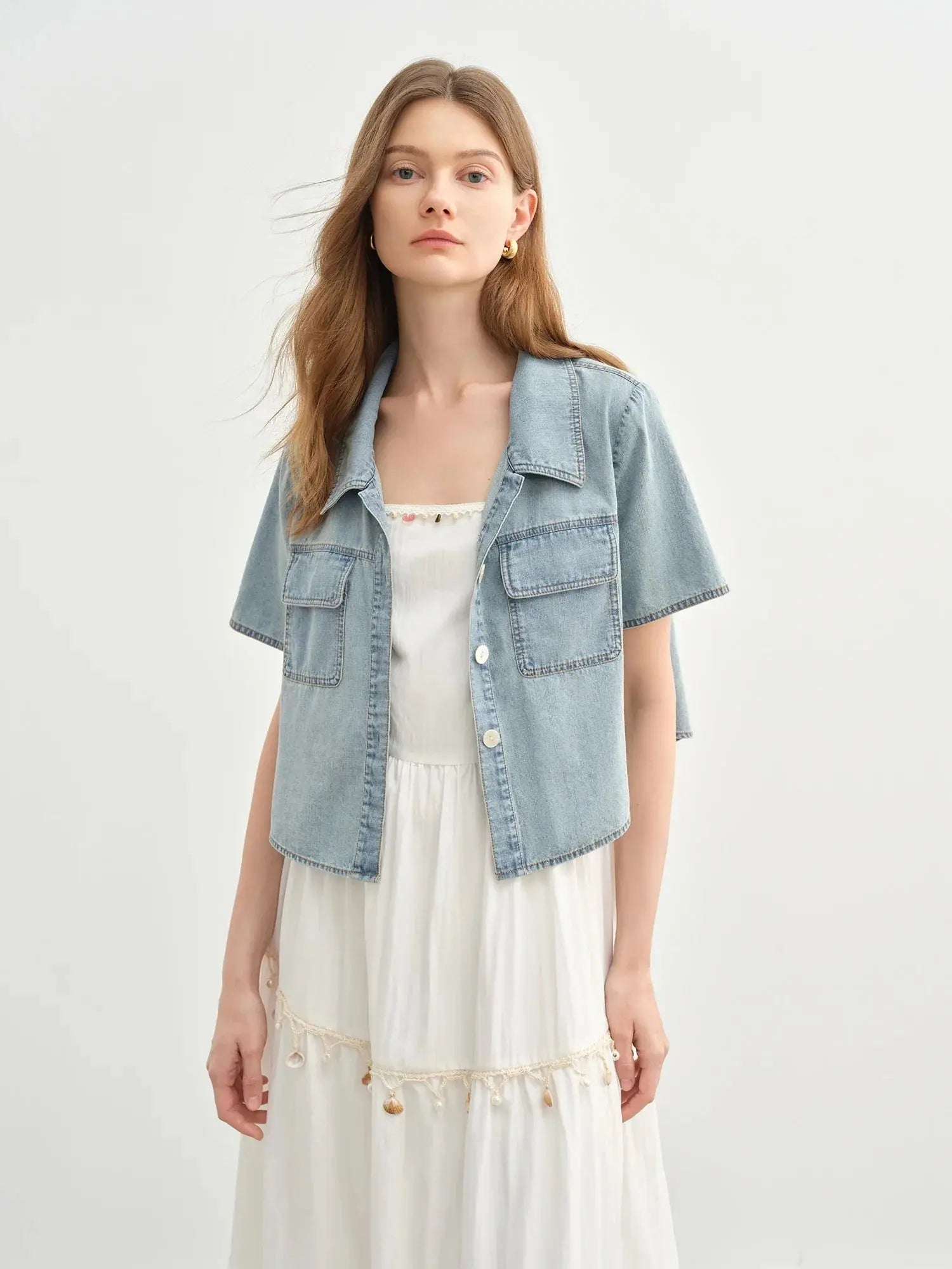 Summer Suspender Dress & Denim Jacket Set