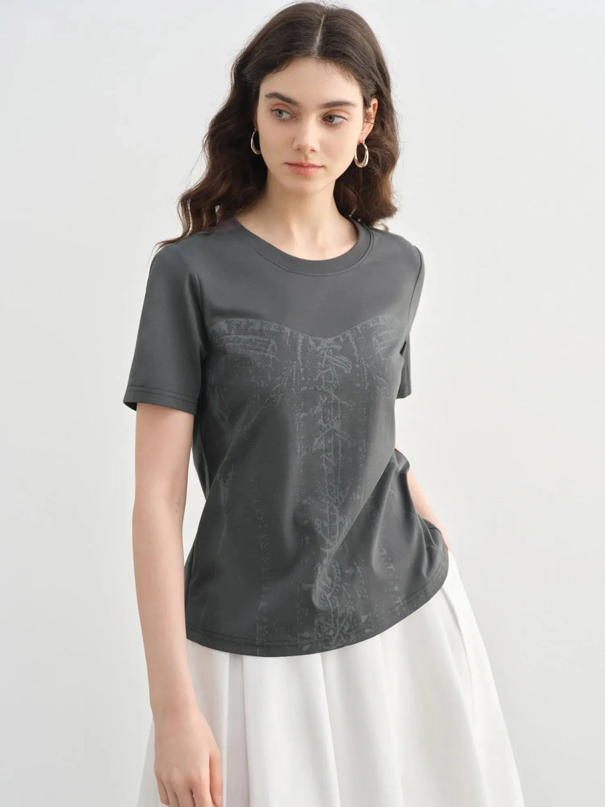 Plus-Size Women's Slogan T-Shirt | Slimming Summer Knit Top