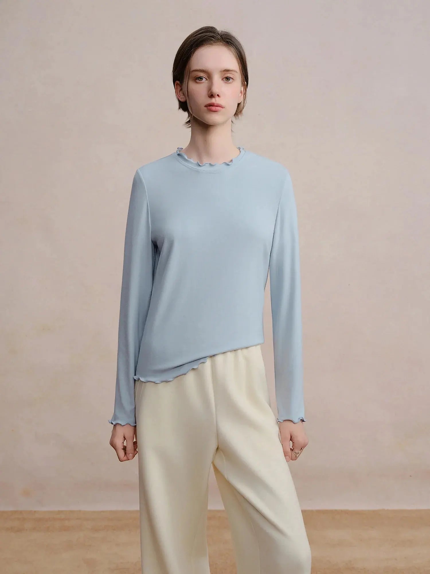 Women's Soft Self-Heating Wool Knit T-Shirt