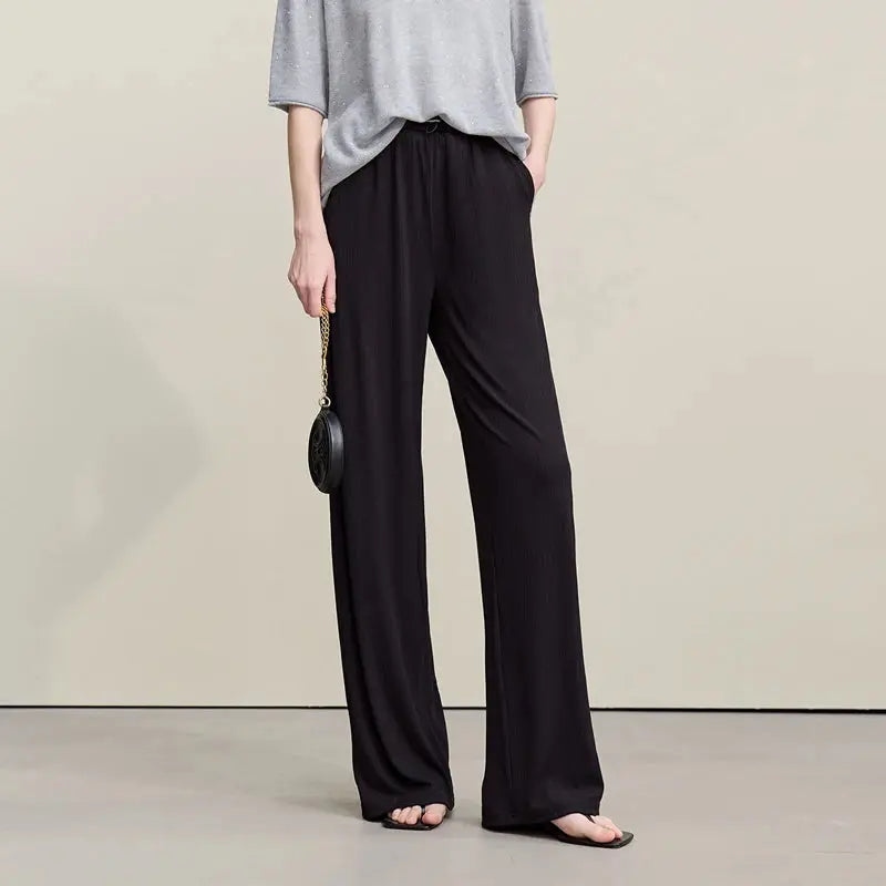 Versatile Knitted Wide-Leg Pants