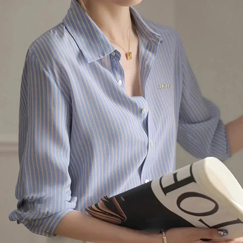Classic Striped Long-Sleeve Shirt