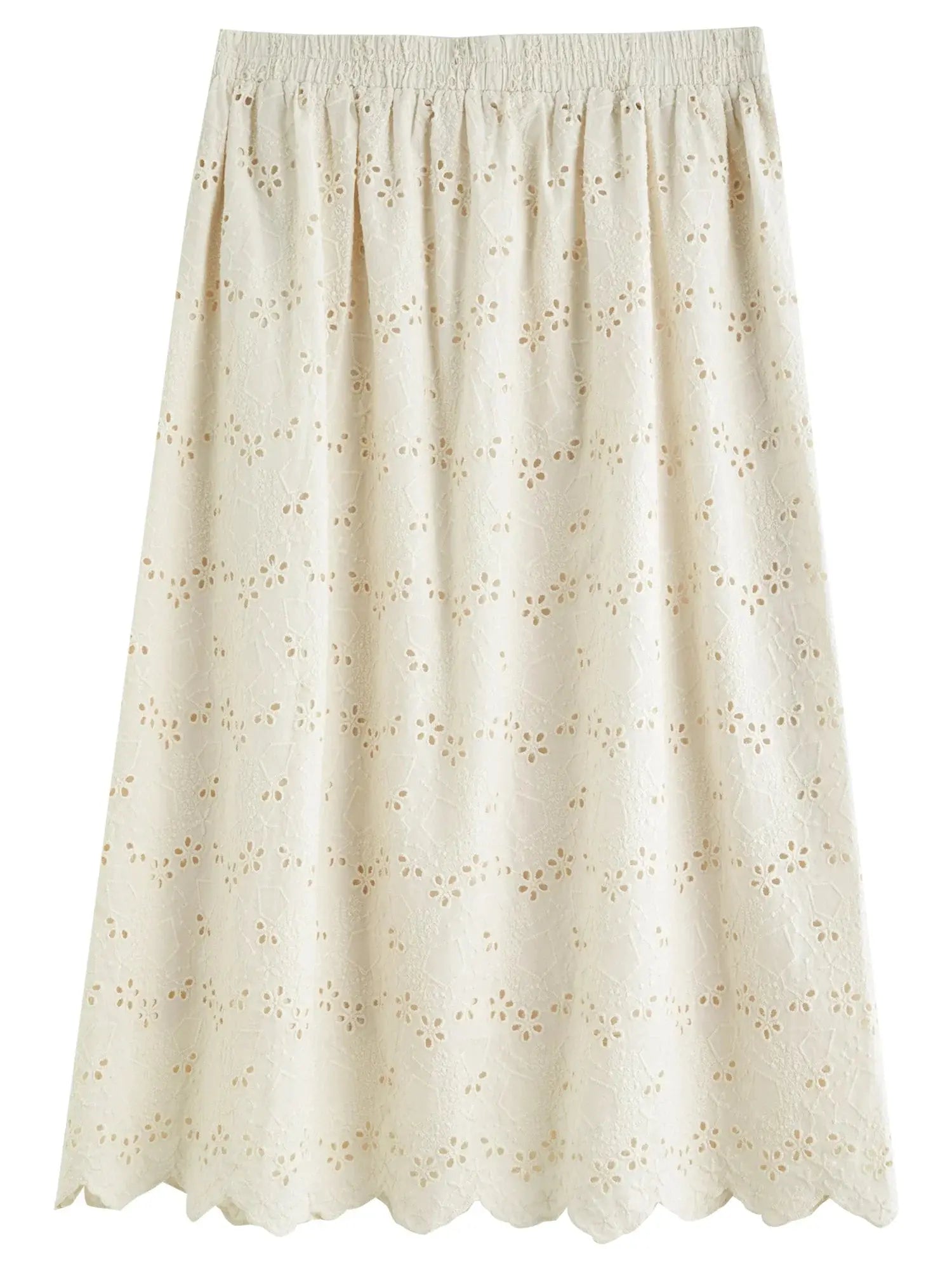 Textured Midi Skirt & Tank in Ivory