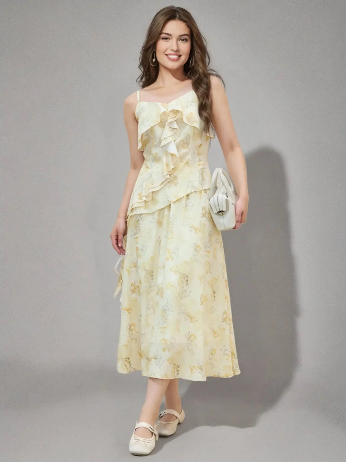 Plus Size Ruffled Top and Skirt Ensemble