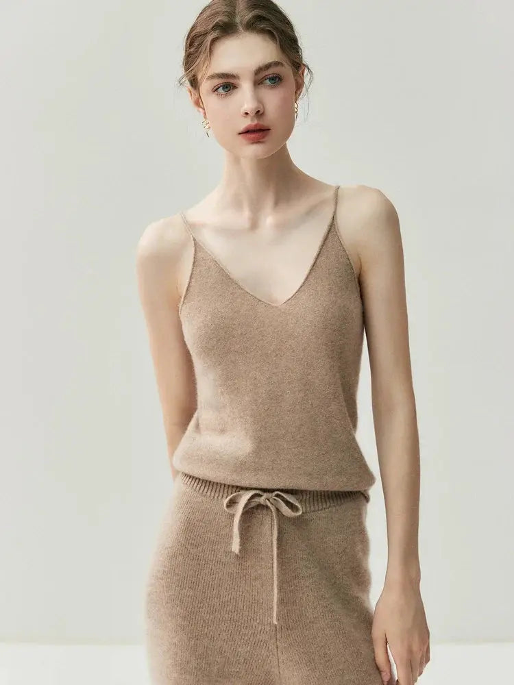 Women's 100% Cashmere V-Neck Vest