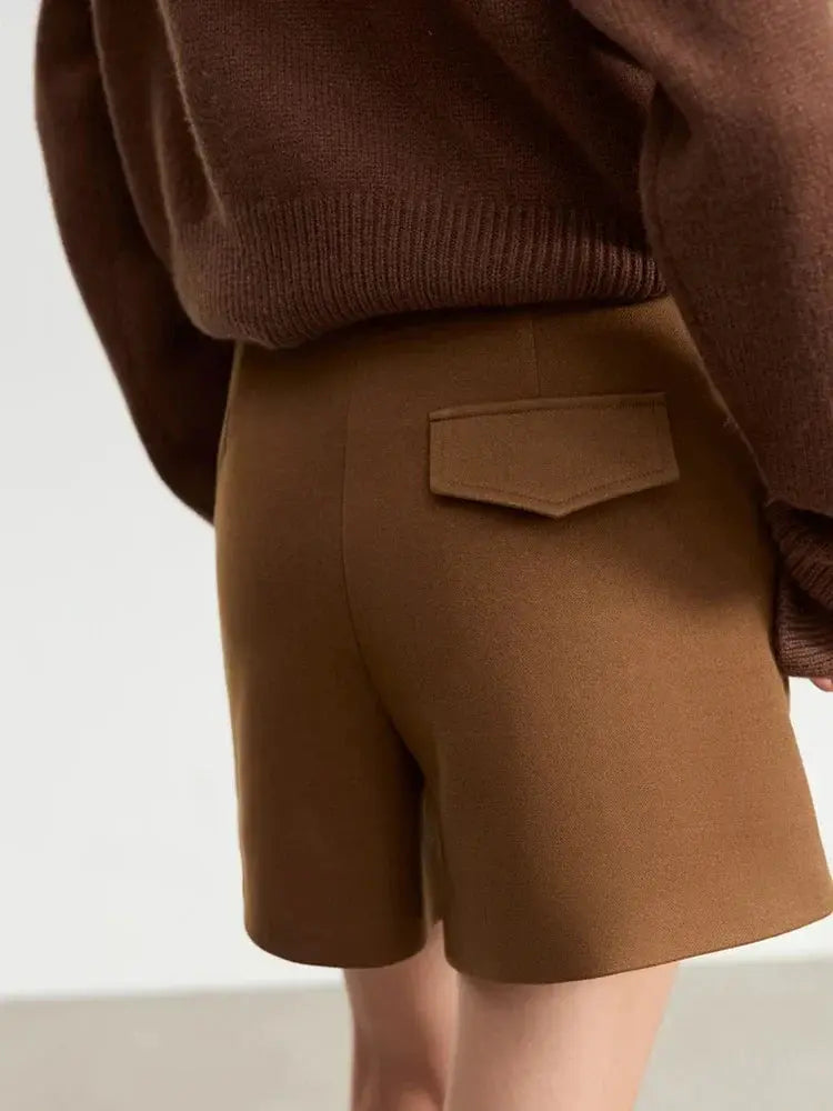 Office Vintage High-Waist Belted Shorts