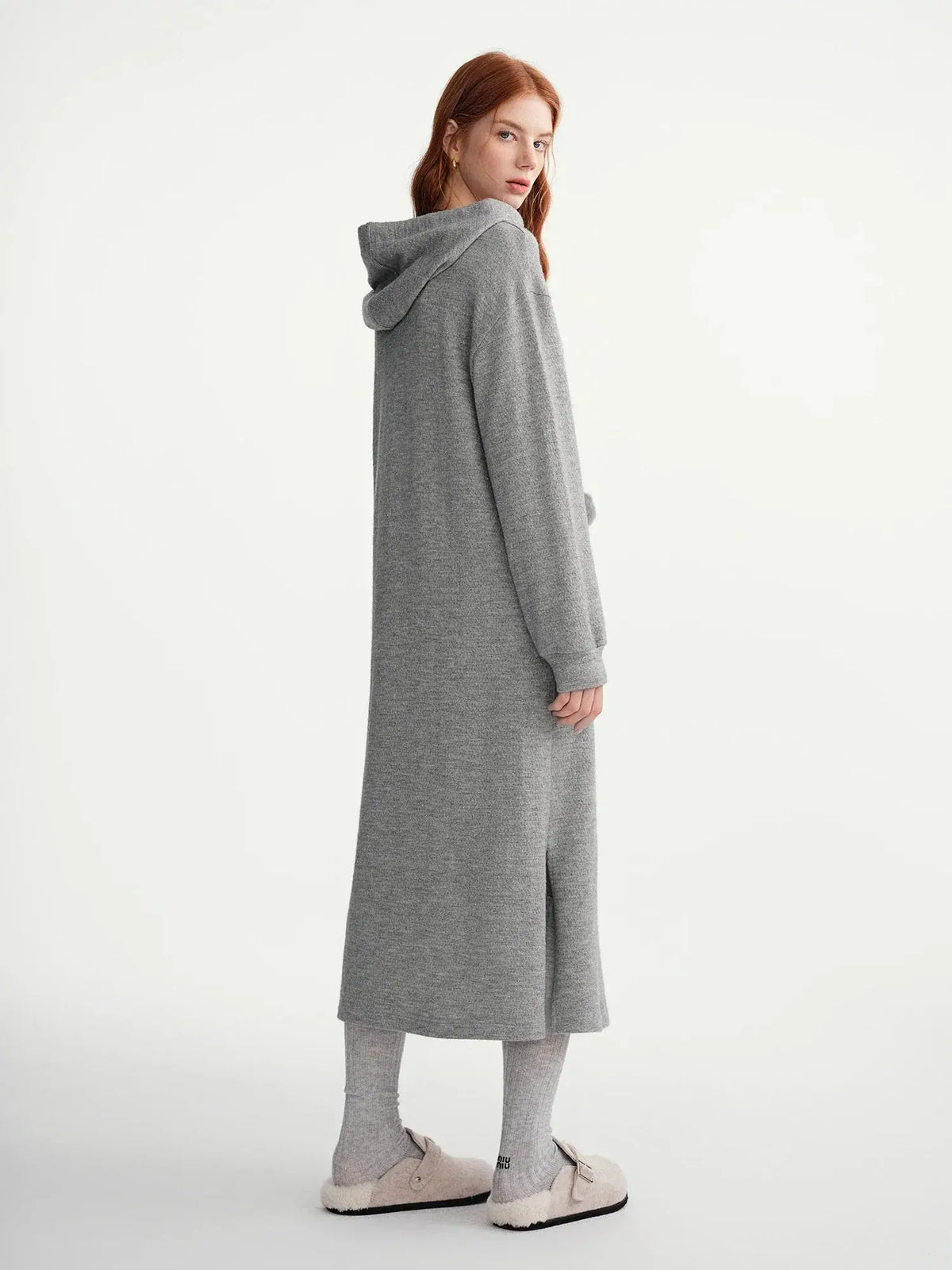 Women's Hooded Knit Sweater Dress
