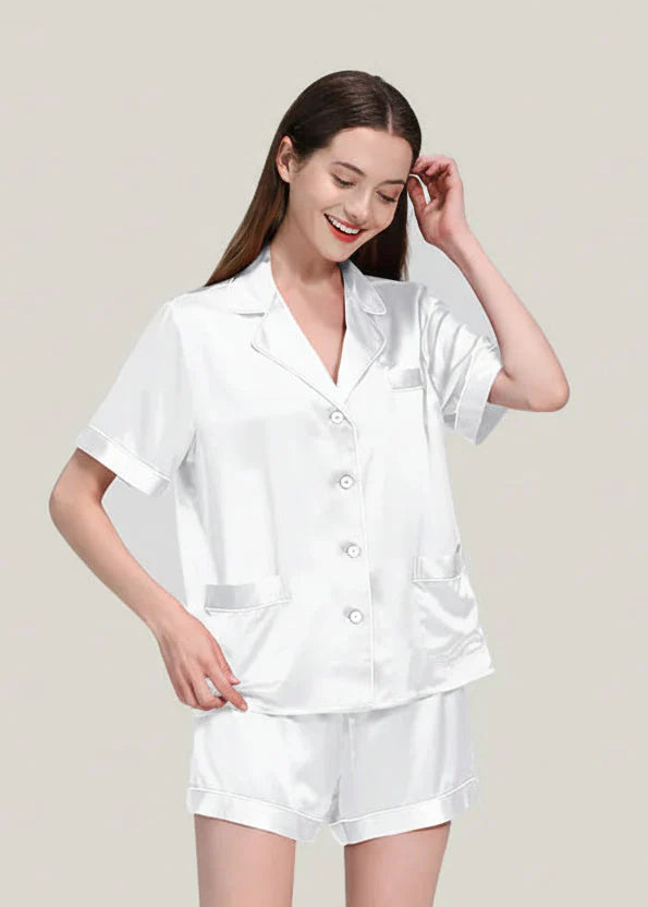 Plus Size Deconstructivist Real Silk Pajamas 2-Piece Set
