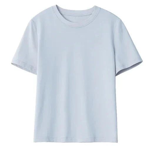 Basic O-Neck Tee Casual Solid Short Sleeve T-Shirt