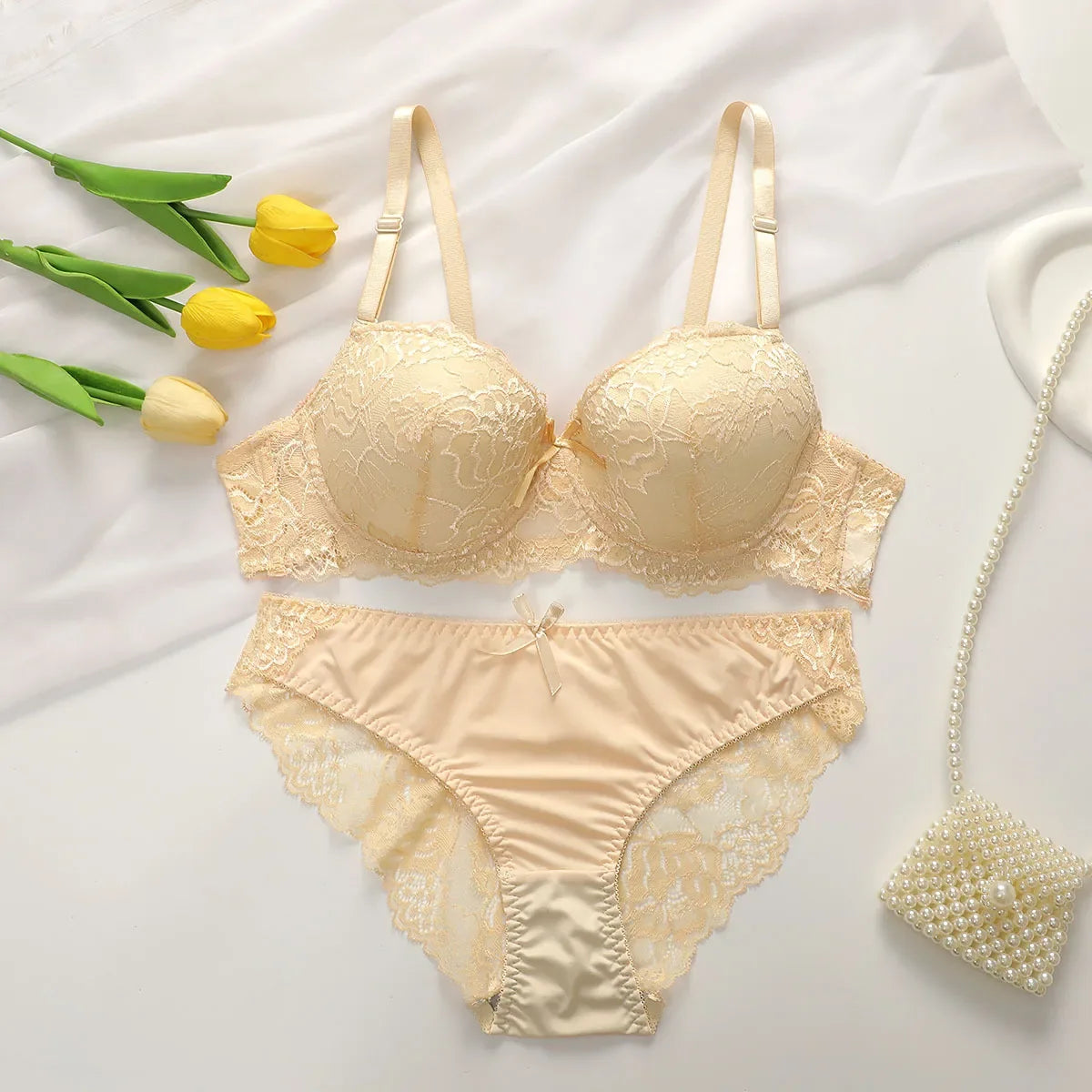 Bra and Panty Set Women's Lace Underwear Ensemble Sexy De Lingerie Femmes Sexy’ Hot Lingeries Sets for Women Sexyfemme Girl