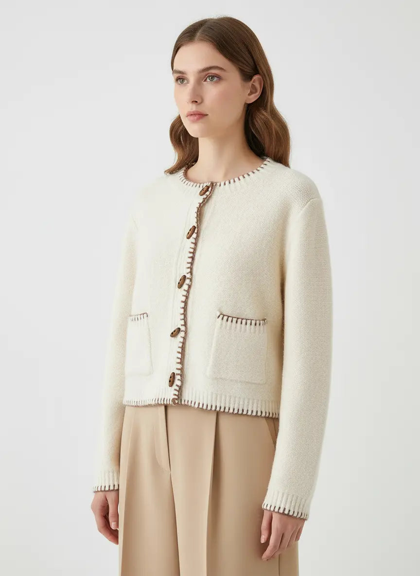 Cozy Long-Sleeve Cashmere Sweater for Women