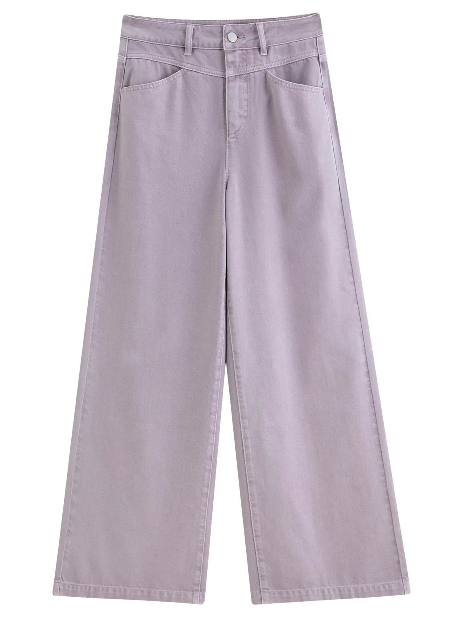 Multi-Color Wide-Leg Straight Jeans