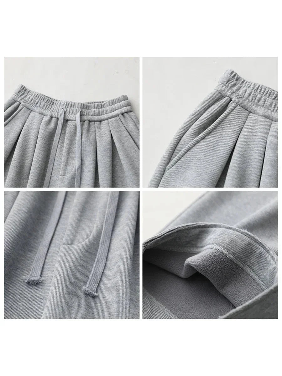 Thick Plush Joggers Autumn & Winter Drawstring Pants
