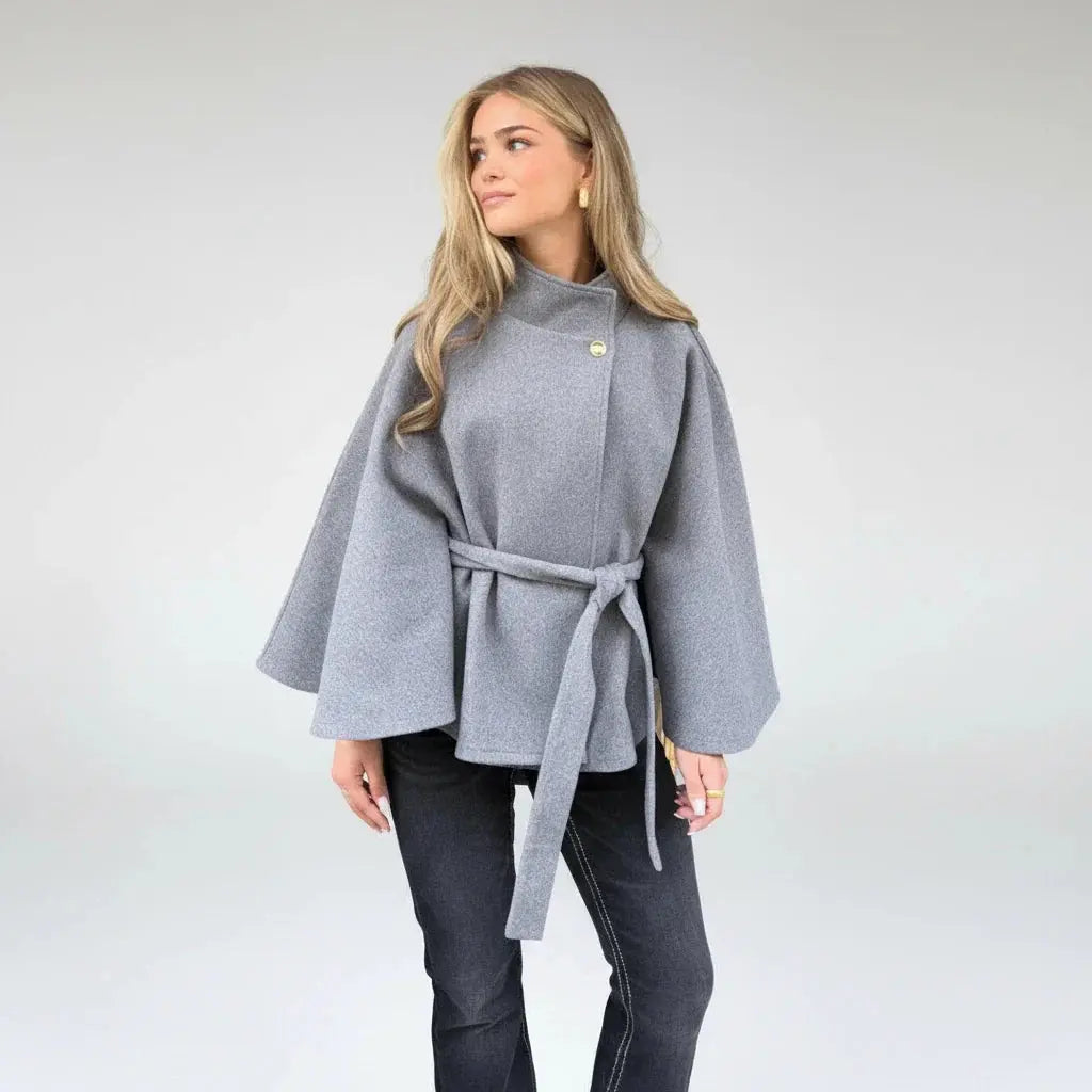 Stylish & Modest Cape Jacket with Belt