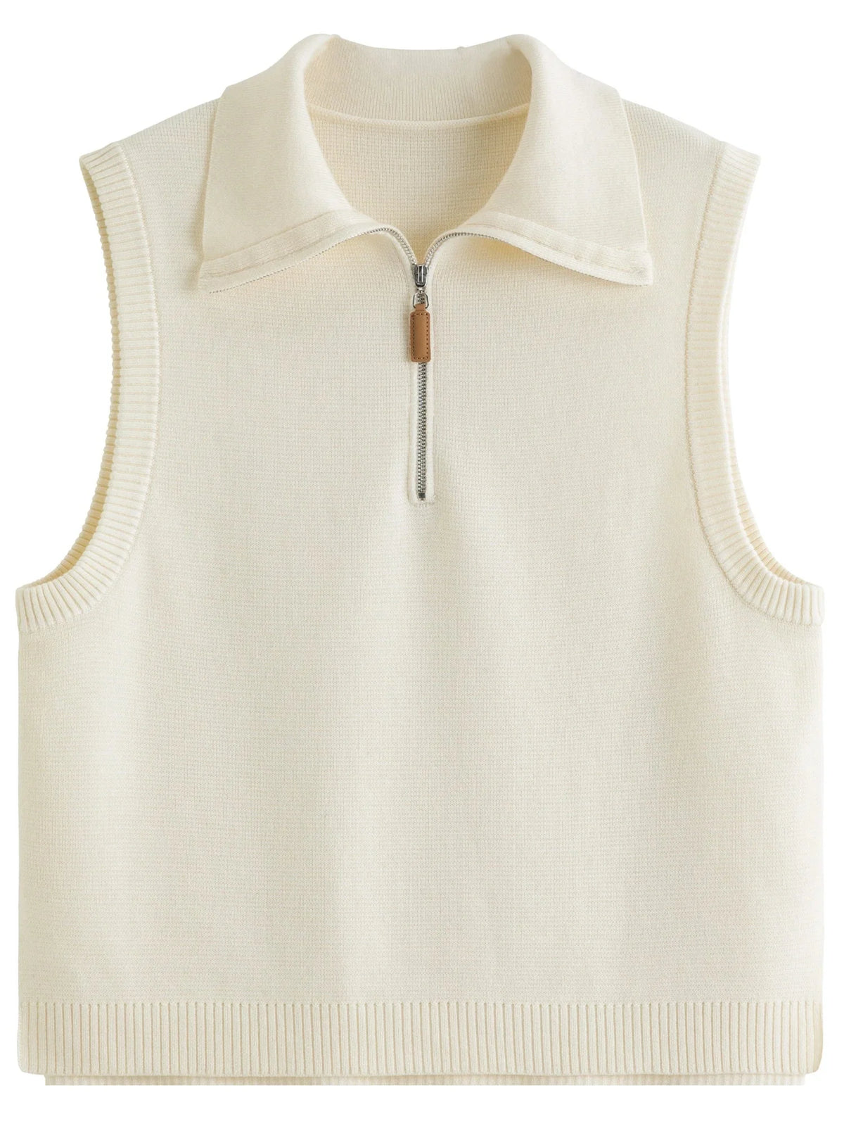 Lapel Knit Vest Chic Button-Up Spring Waistcoat