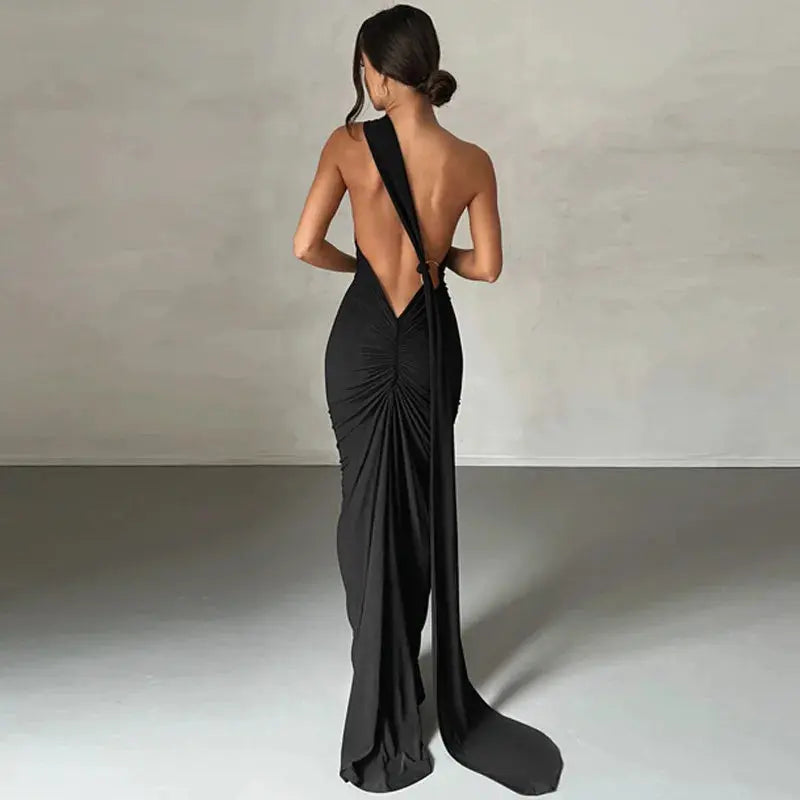 Elegant evening gown for weddings and formal events.