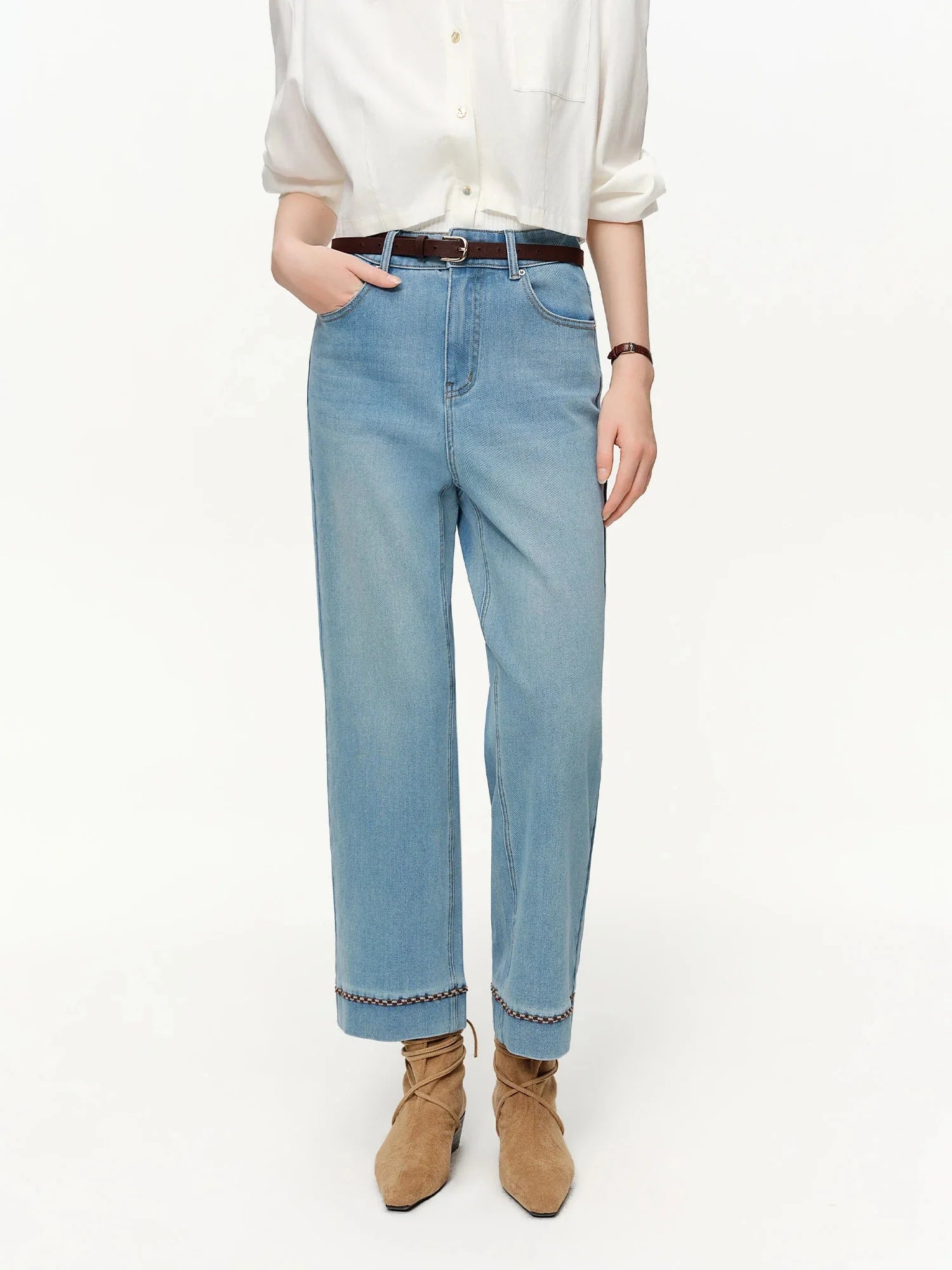 Women's Pants High Waist Slim Baguette Pants Trendy Office Wear