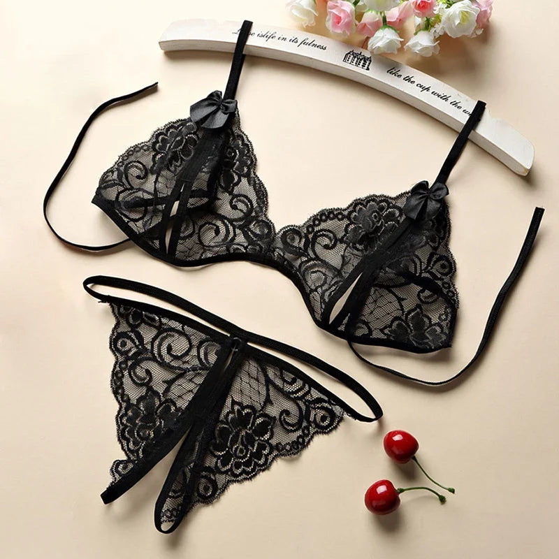 Women's Sexy Lace-Up Lingerie Set