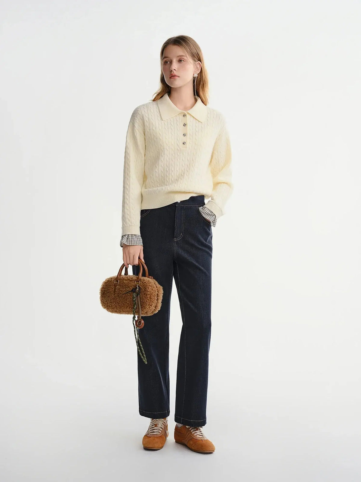 Women's Plus Size Comfort Straight Leg Denim Trousers