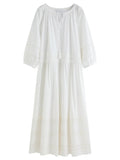 Relaxed Fit French-Inspired Lace Panel Dress
