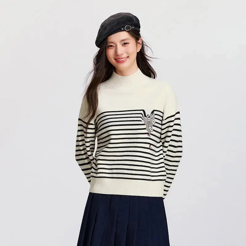 Women's Loose Half Turtleneck Sweater
