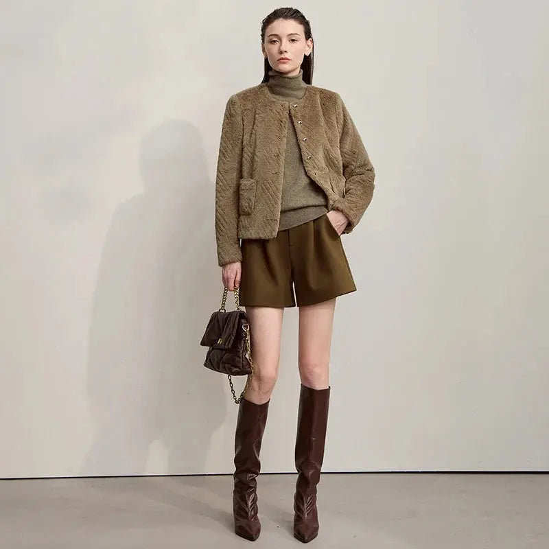 Women's Versatile Warm Knit Winter Coat