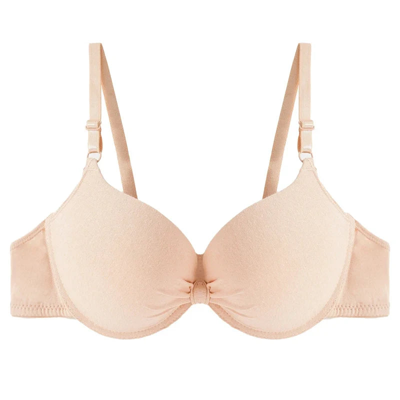 Push Up Bra Sexy Women's for Gathering Small Breasts Deep V Underwire Solid Bras Backless Intimate Underwear Padded Bra