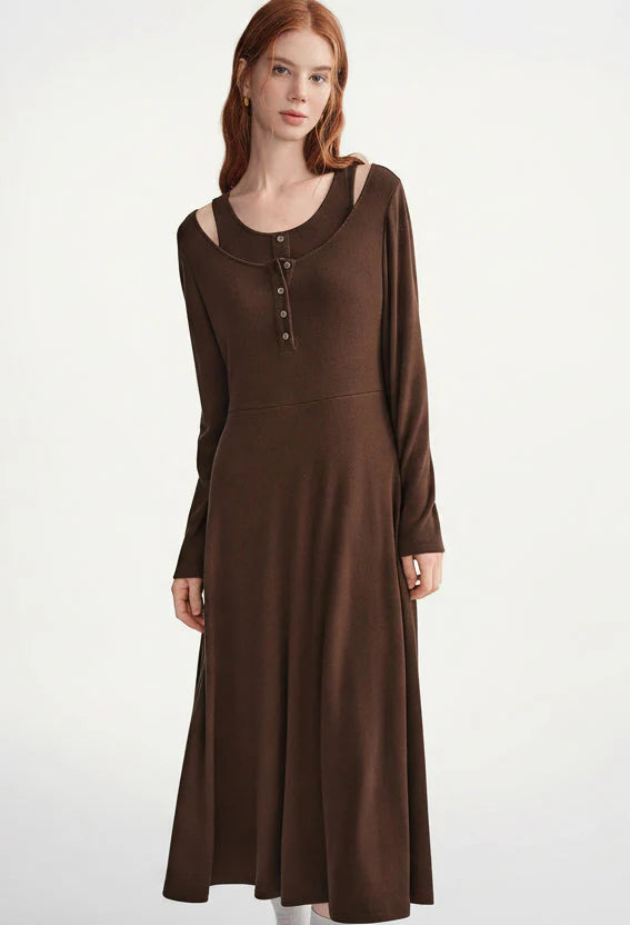 Women’s Retro 2-Piece Slim Fit Winter Dress