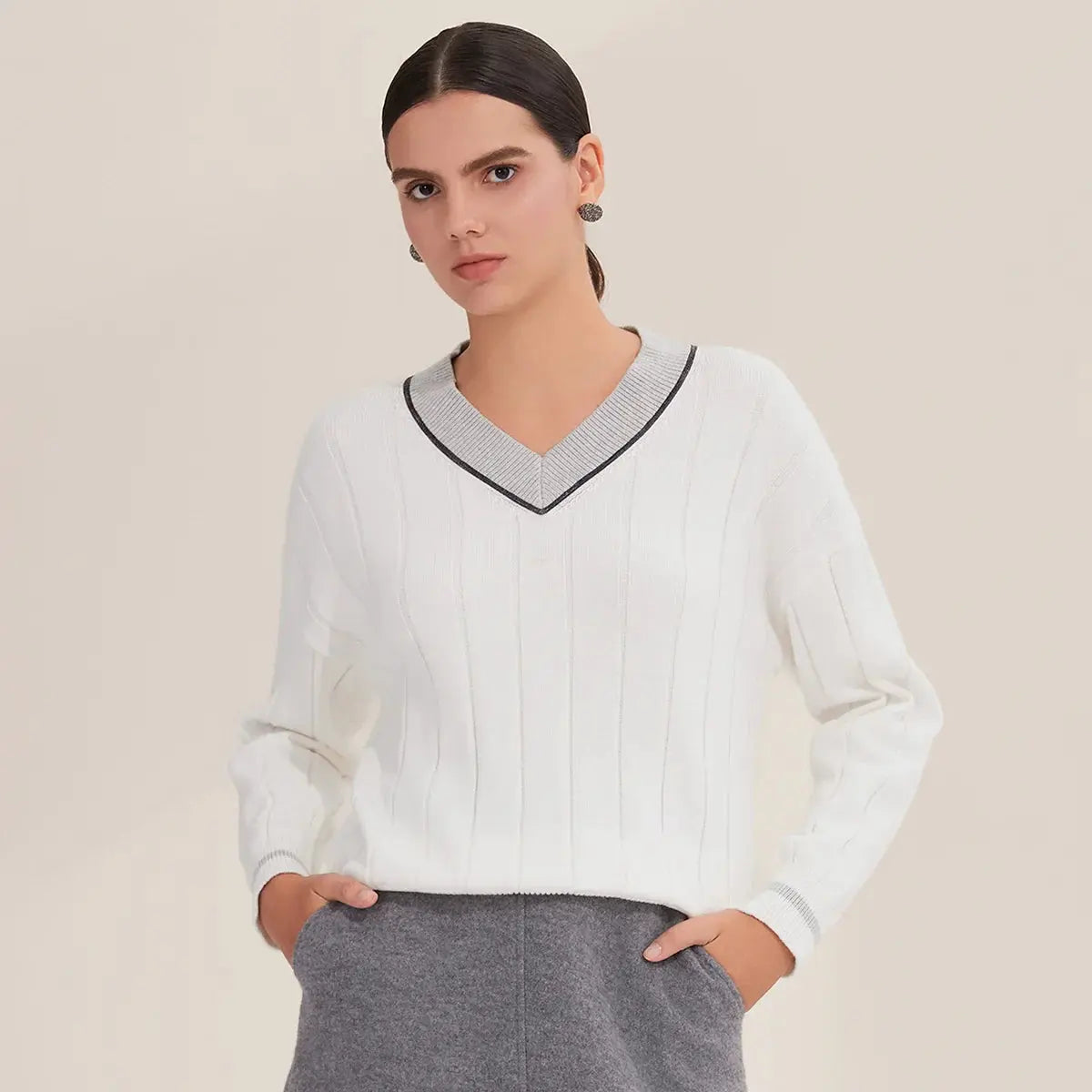Women’s Luxe Cotton V-Neck
