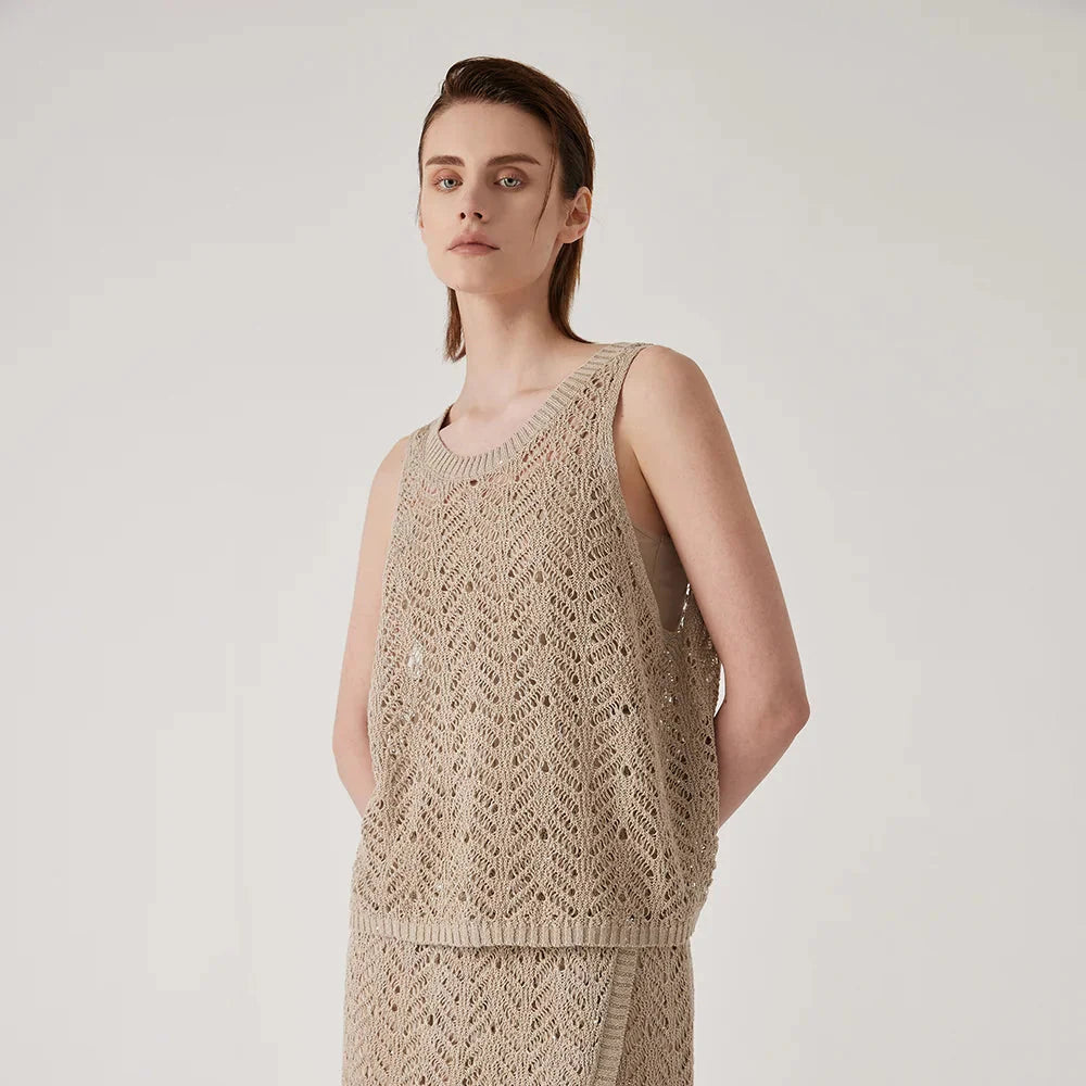 Women's Premium Linen Summer Vest Elegant Luxury Style