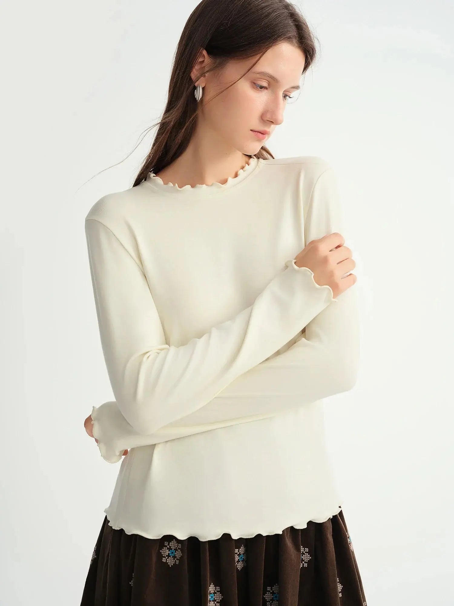 Women's Soft Self-Heating Wool Knit T-Shirt
