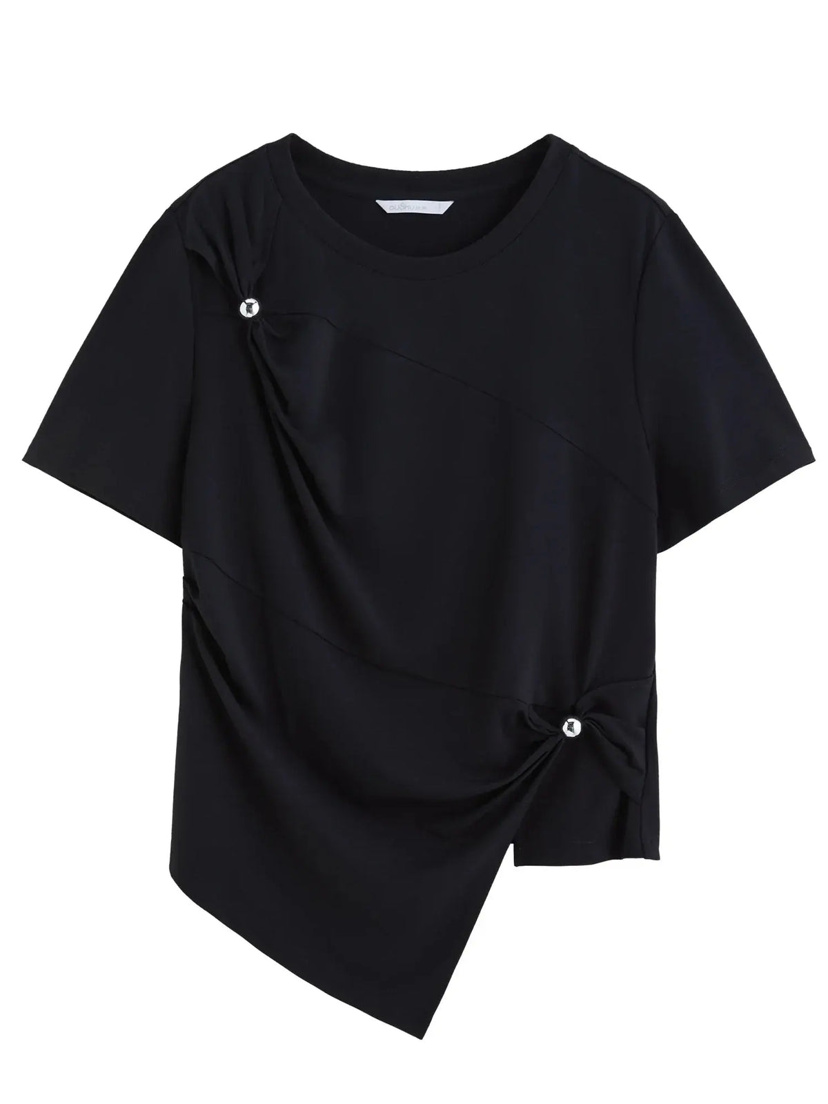 Chic Minimalist Short-Sleeve Top