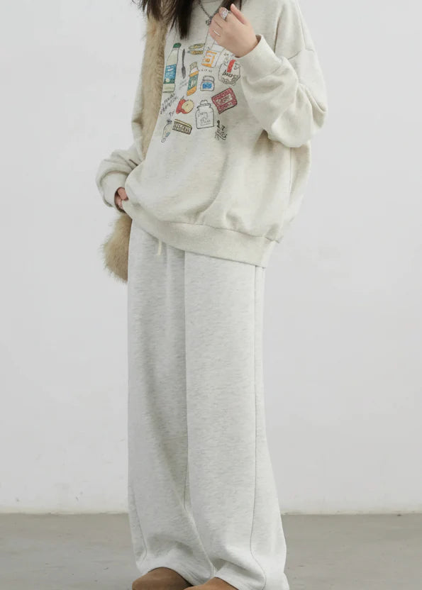High-Waisted Fleece Sweatpants Autumn & Winter