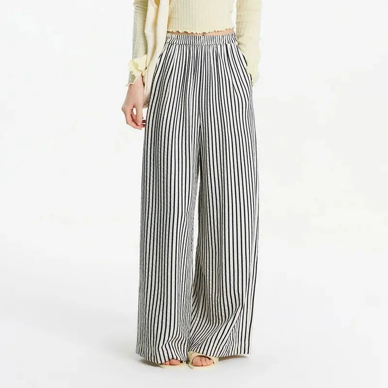 Women's Striped Wide Leg Pants