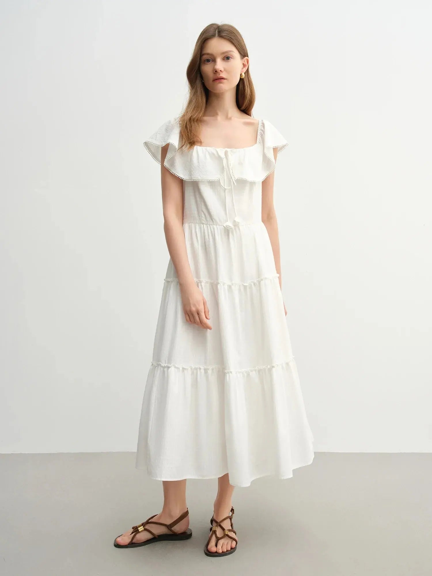 Elegant French-Style Plus Size Summer Dress