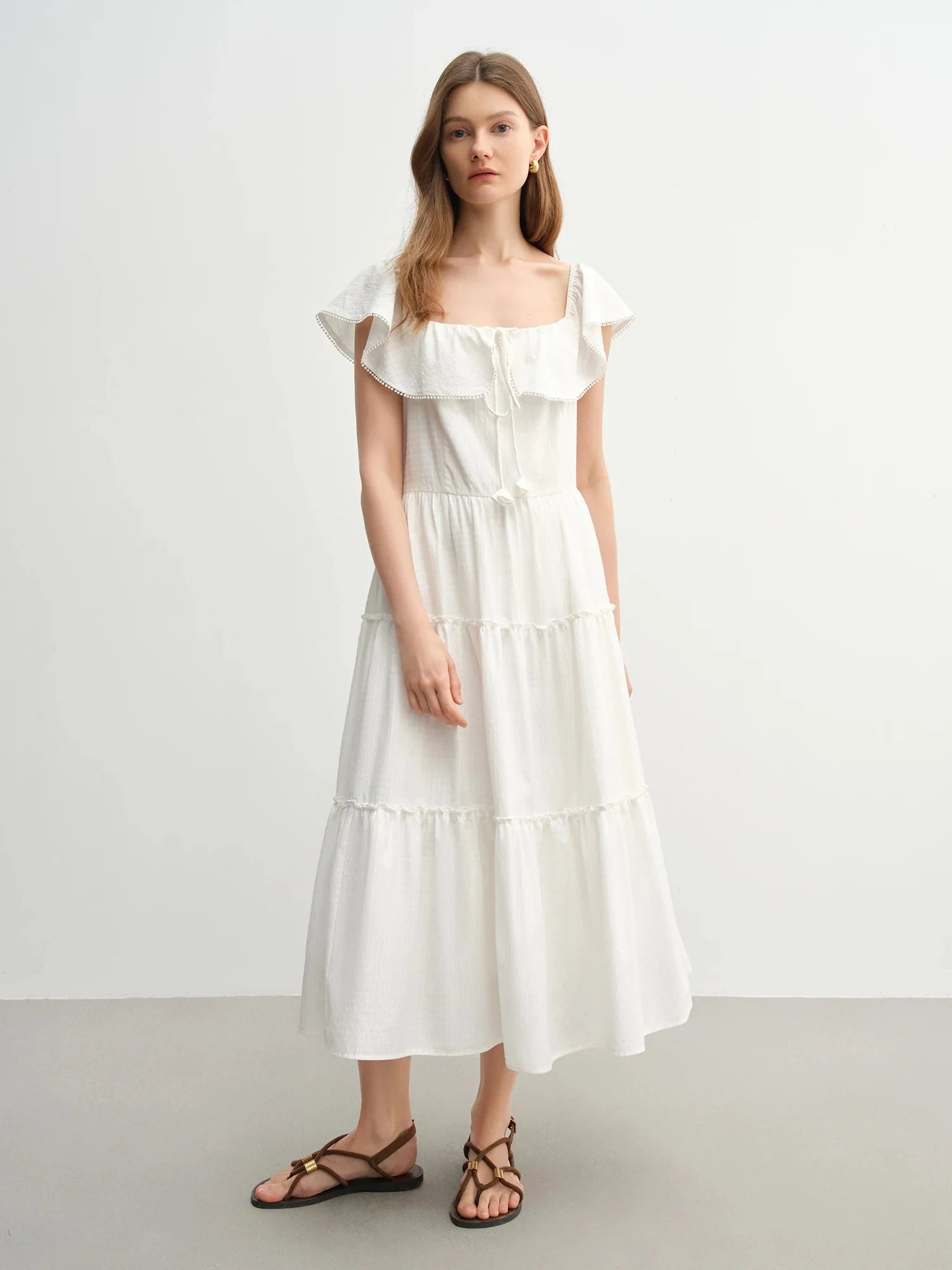 Plus Size Ruffled Maxi Dress Elegant Summer Style