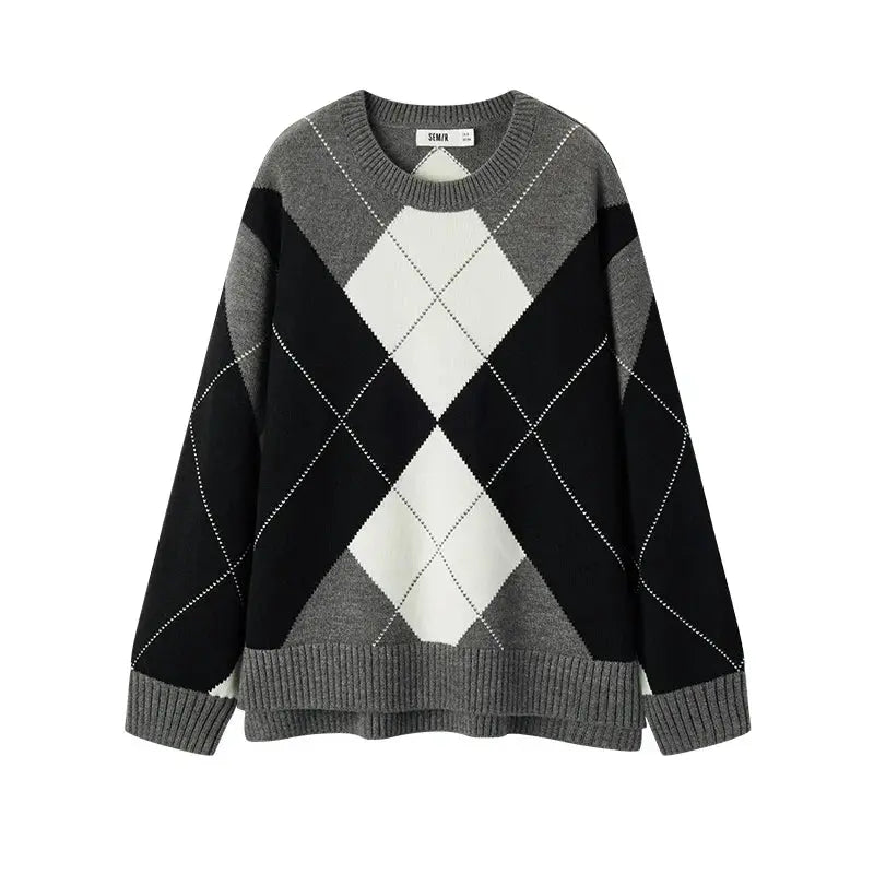 Women's Diamond Color Block Sweater